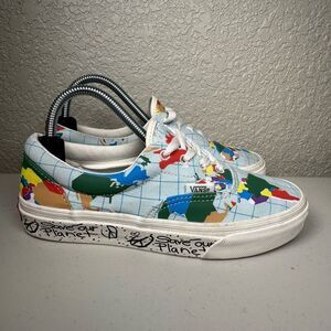 Vans Womens 5 Save Our Planet Sneakers Shoes Multicolor Skate Mixed Print Canvas